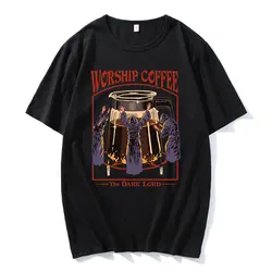 202 1hot Sale Popular Style Couple Tshirts Worship Coffee Printed High Quality Unsiex T-shirts Oversize Cotton Comfortabled Tees