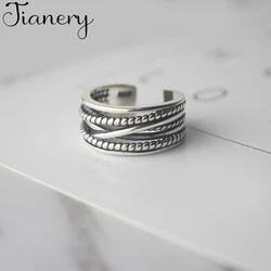 Exaggerated Gothic Chain Lines Rings For Women Charm Engagement Jewelry Girls Open Finger Knuckle Rings