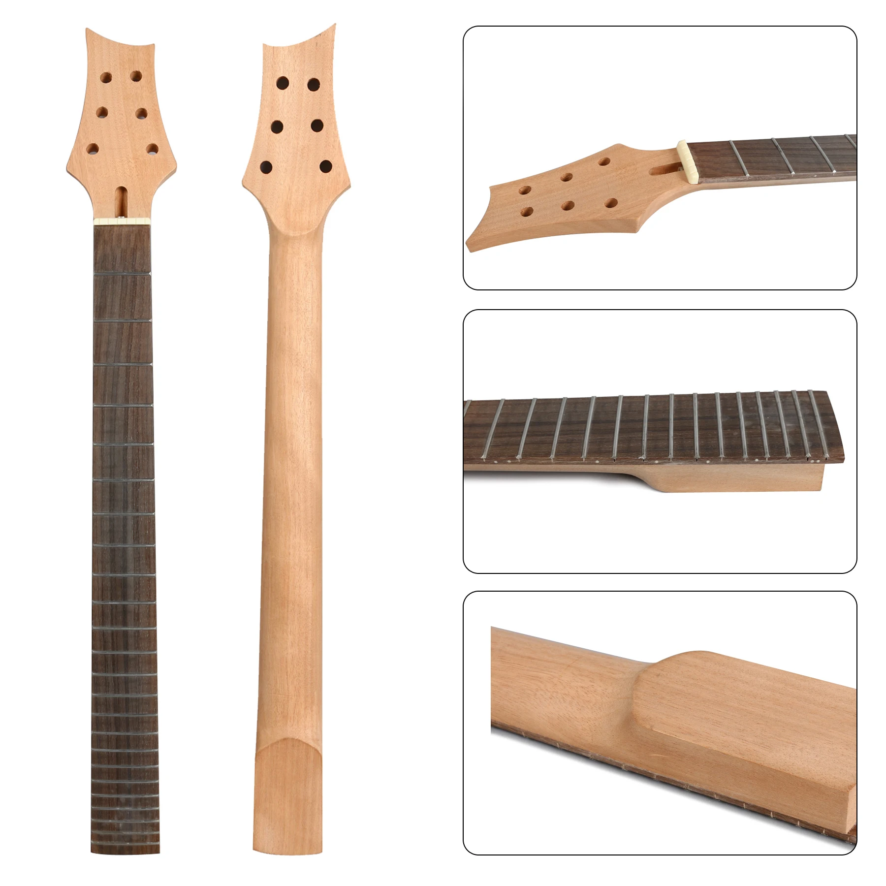 

p10 25.5inch Unfinished New Electric Guitar Neck MAHOGANY made rosewood 24 fret 24.75 inch nut 42mm heel 56mm