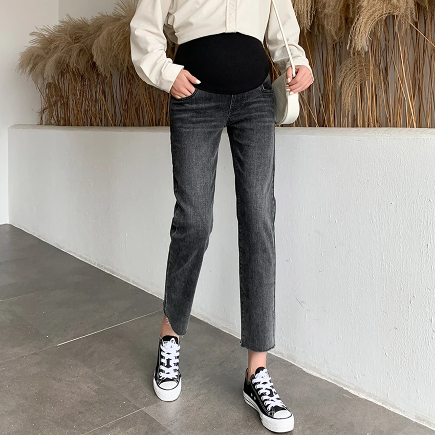 Maternity jeans Tobacco tube spring and autumn tobacco tube wear casual fashion loose trendy pants belly lift pants