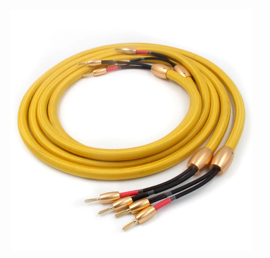 Hifi Accuphase 40th audio speaker cable hifi loudspeaker cable with 24k Gold plated banana plug