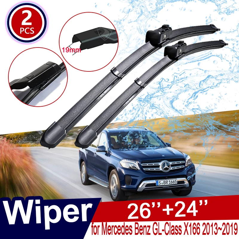

Car Wiper Blades for Mercedes-Benz GL GLS Class X166 2013~2019 Front Windshield Wipers Car Accessories 2014 2015 2016 2017 2018