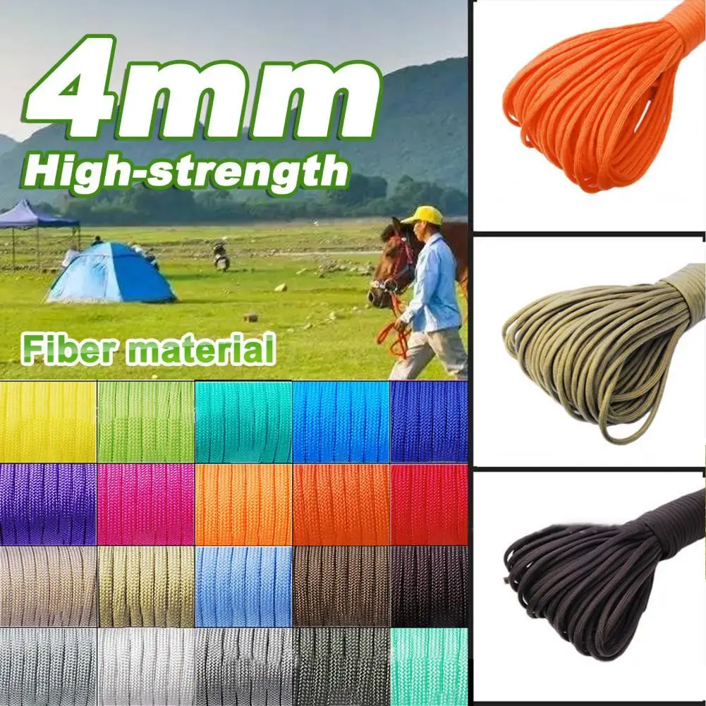 4mm High-strength Camping Rope Nonabsorbent Polypropylene Fibre Fishing Boat Survival Rope for Camping