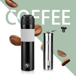 Recafimil 350ML French Press  Portable Coffee Press Maker Tarvel With Coffee Plunger Filter Mug Pot Grinder