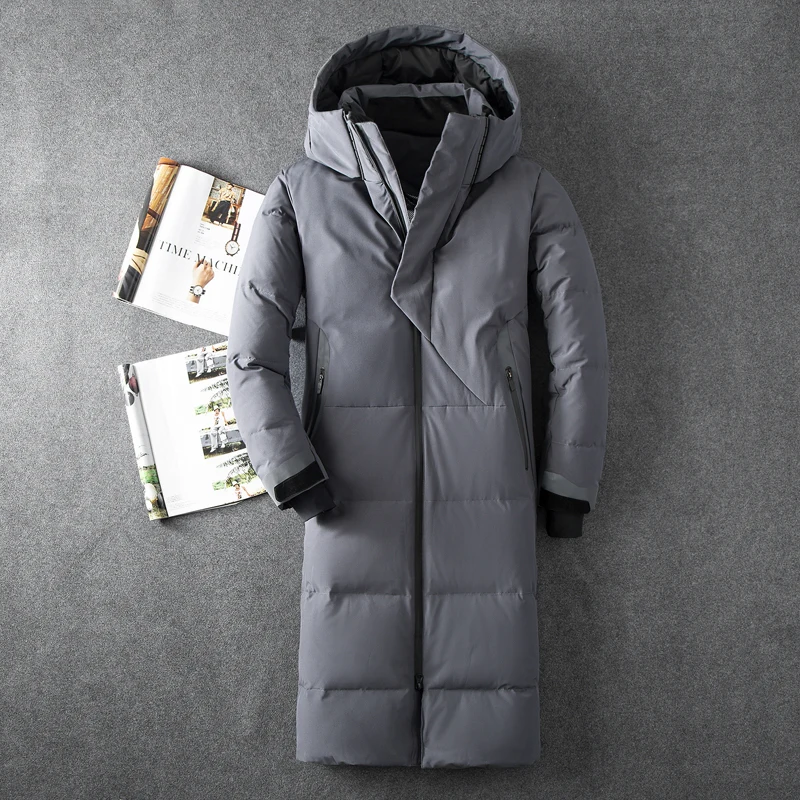 Long 2021 New Brand Duck Down Jacket Men Winter Warm Duck Down Coat Man Clothes Korean Fashion Down Parkas Hiver 202133