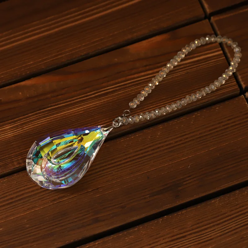 Crystal Pendant Wedding Party Decoration Hanging Multi-faceted Water Drop AB Colorful Home Decor Glass Crystal Accessories