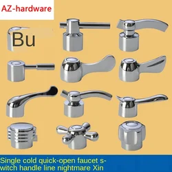 Faucet Handle Switch Handle Accessories Triangle Valve Small Spout Dish Basin Single Cold Quick Open ValveCore Handwheel