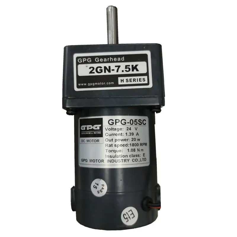 

GPG12V/24V 20W DC Motor GPG-05SC and Gear Head 2GN-7.5K