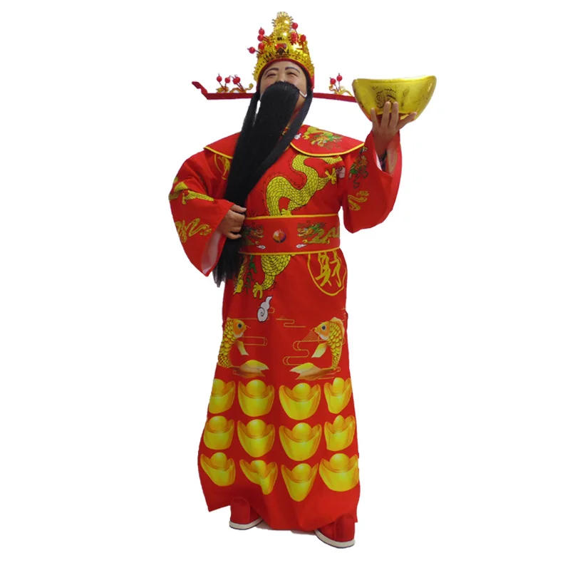 chinese god of prosperity cosplay costumes for men new year cosplay festival clothing lucky god