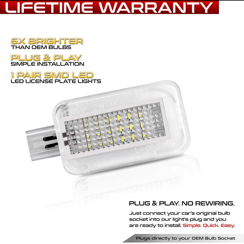 iJDM Super Bright High Power Xenon White Full LED Trunk Cargo Area Light Assembly For Honda Acura, Powered by 18-SMD LED Diodes