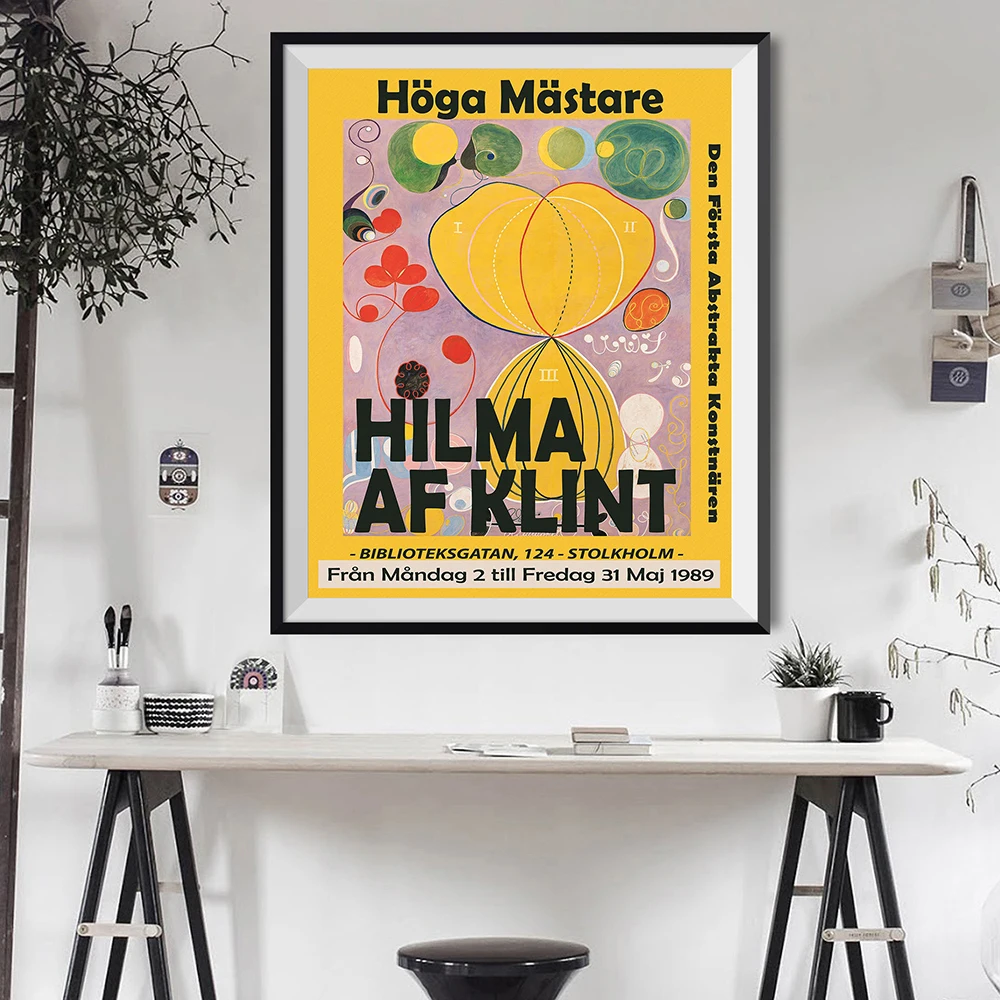 Hilma Af Klint Canvas Print Modern Abstract Museum Exhibition Poster Art Nouveau Painting Wall Decoration Home Decor