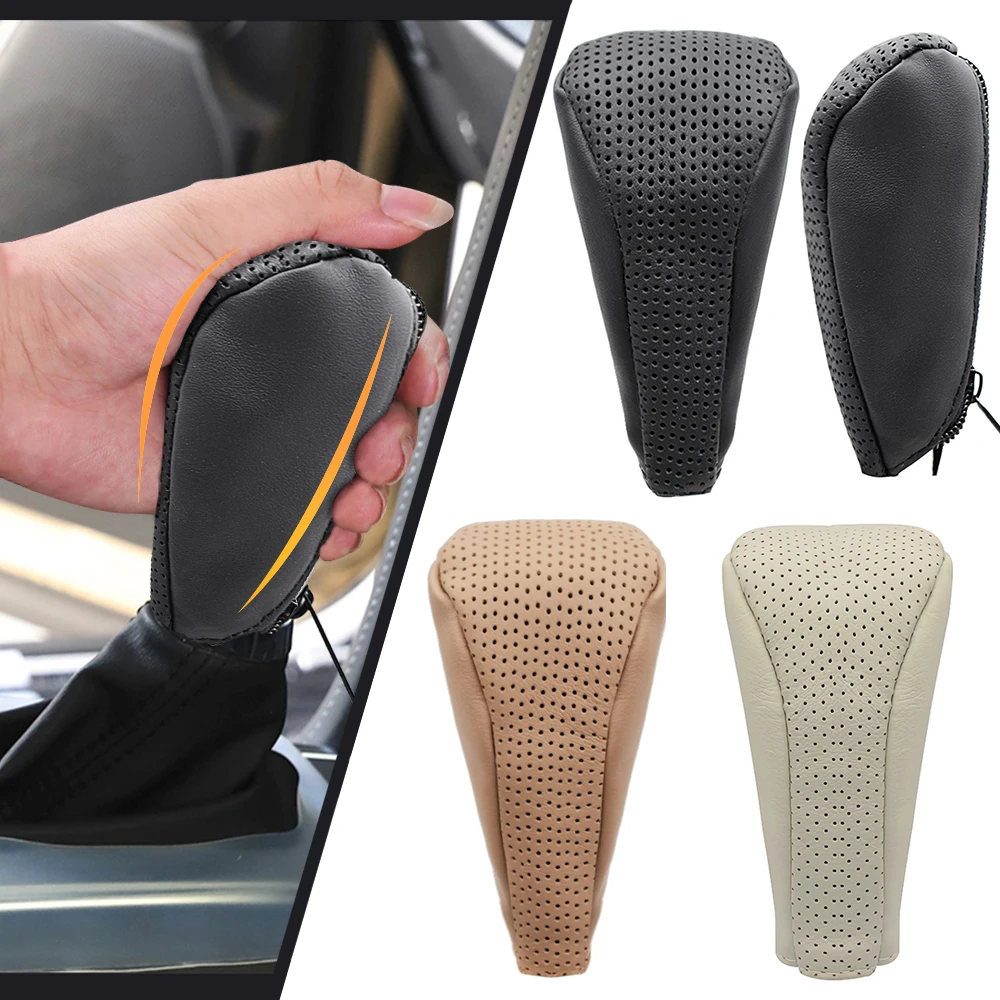 

Car Gear Handle Gloves Leather Case With Zipper Anti-Slip Cover Car Gear Shift Knob Cover Auto Parts Comfortable Driving Grip