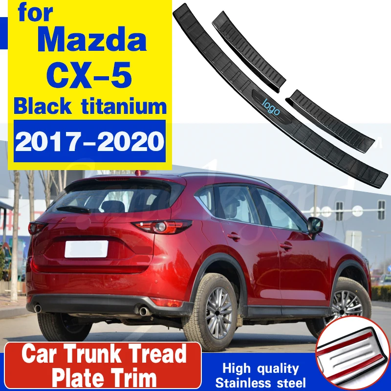 Rear Bumper Protector Sill Scuff Plate/Door Sill Door Sill Car styling for Mazda CX-5 CX5 2017 2018 2019 2020 2nd generation