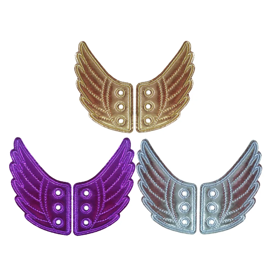 2Pcs Fashion Punk Angel Wings Shoes Sneaker Accessories Decorations