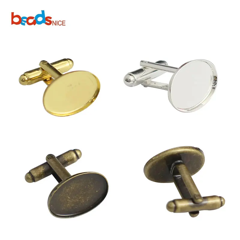Beadsnice ID32332smt1 Brass 13x18mm Oval Cufflink Base Personalized Cufflink Blanks Jewelry Findings Wholesale 10pcs/lot