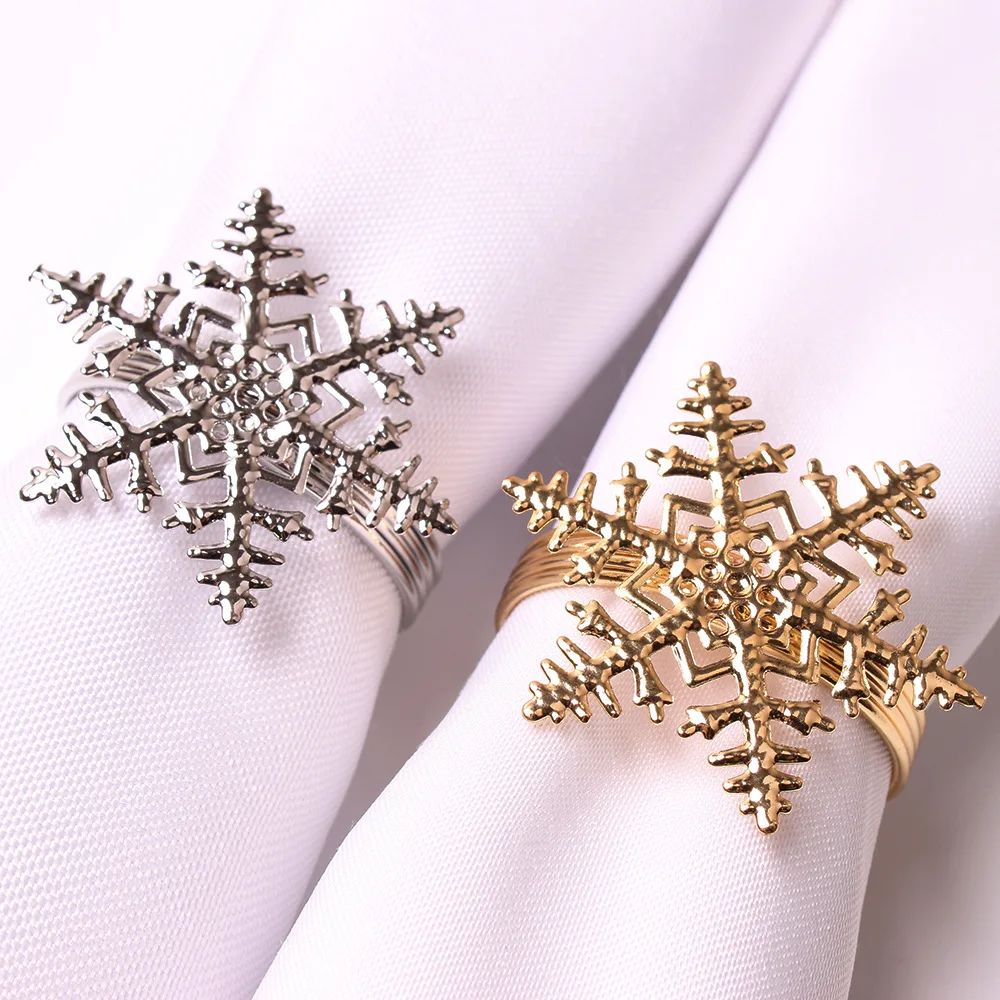 1pc High-end Christmas Tree Napkin Ring Bow Flower Wreath Mouth Ring Hotel Sample Room Set Table Christmas Napkin Buckle