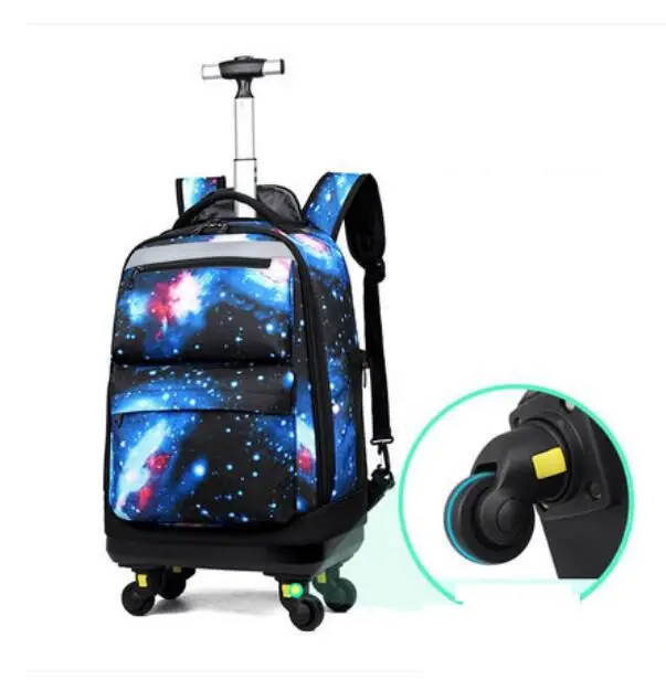 School Wheeled backpack for School Trolley Bag with wheels Travel Trolley backpack bag for teenagers School Rolling luggage bags