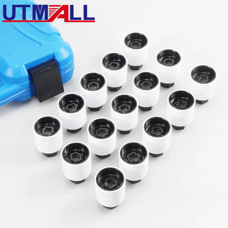 15Pcs Master Lock Wheel Lug Nut Stud Key Set Removal Locking Socket Tool For BMW MINI