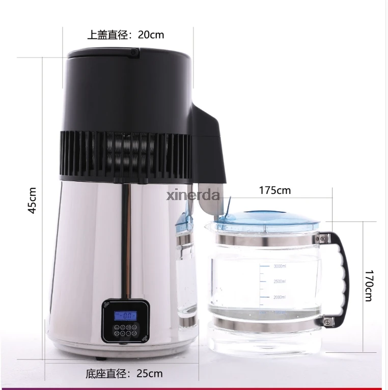 5th Generation LCD Display household water distiller electric stainless steel home water distiller