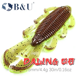 B&U  Bandito Bug 75mm Fishing Soft Lure Fishing Lures Soft Silicone Craws Baits Shrimp Scent Bass Pike Peche Gear Fishing Tackle
