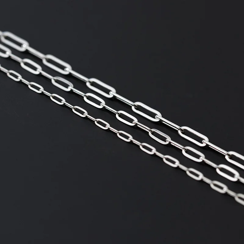 10cm 100% 925 Sterling Silver Necklace Bracelets Tail Chains 2.3/3.1/3.6mm S925 Silver Extension Chains DIY Jewelry Accessories