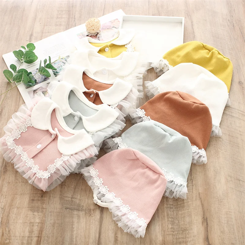 Ruffles Cotton Baby Bodysuits Long Sleeve Newborn Toddler Kids Girls Jumpsuits Onesie Clothes Sets