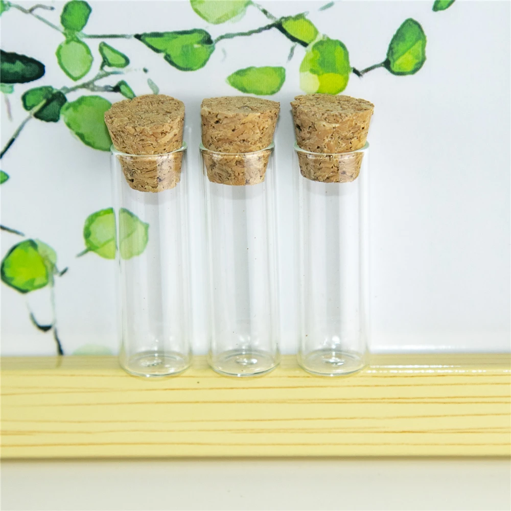 2.5ml 13x40mm Small Glass Test Tube Vials With Corks Stopper Mini Empty Transparent Jars Decoration Crafts Bottles 100Pcs