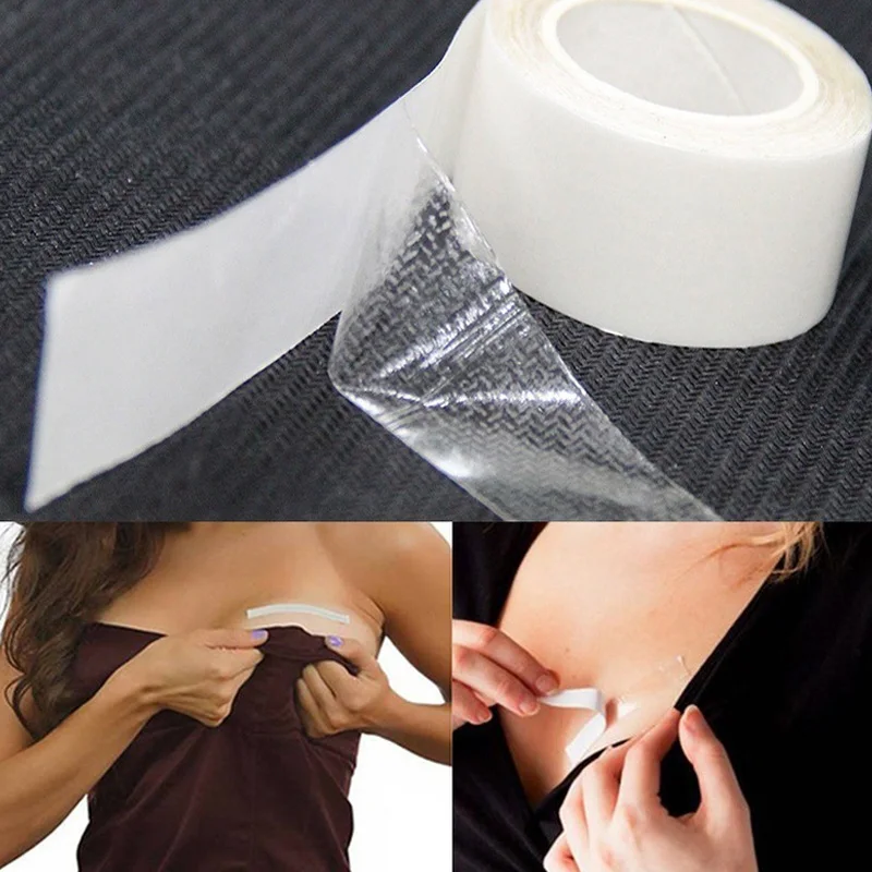 5/3M Waterproof Dress Cloth Tape Double-sided Secret Body Adhesive Breast Bra Strip Safe Transparent Clear Lingerie Tape