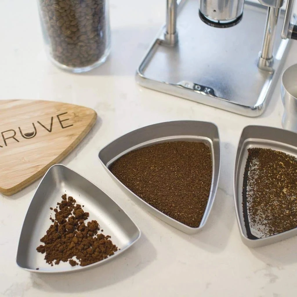 KRUVE Sifter Base With 5 Interchangeable Grind Sieves Grinder Calibration Tool Measuring Grind Size In Quantifiable Micron Units