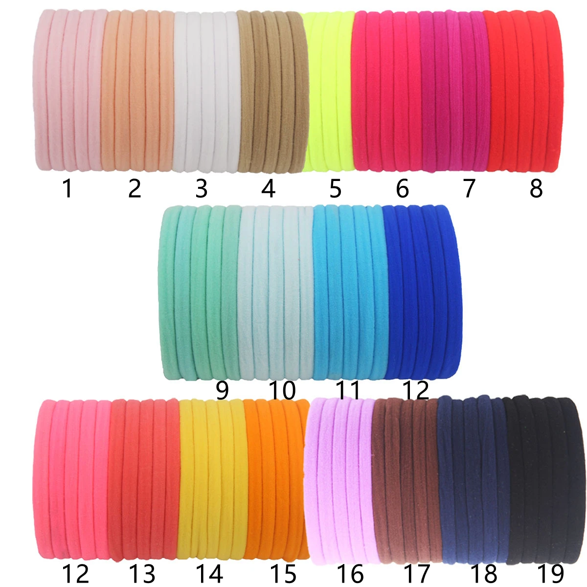 20PCS Nylon Headband for Baby Girl DIY Hair Accessories Elastic Head Band Kids Children Fashion Headwear Baby Turban wholesale