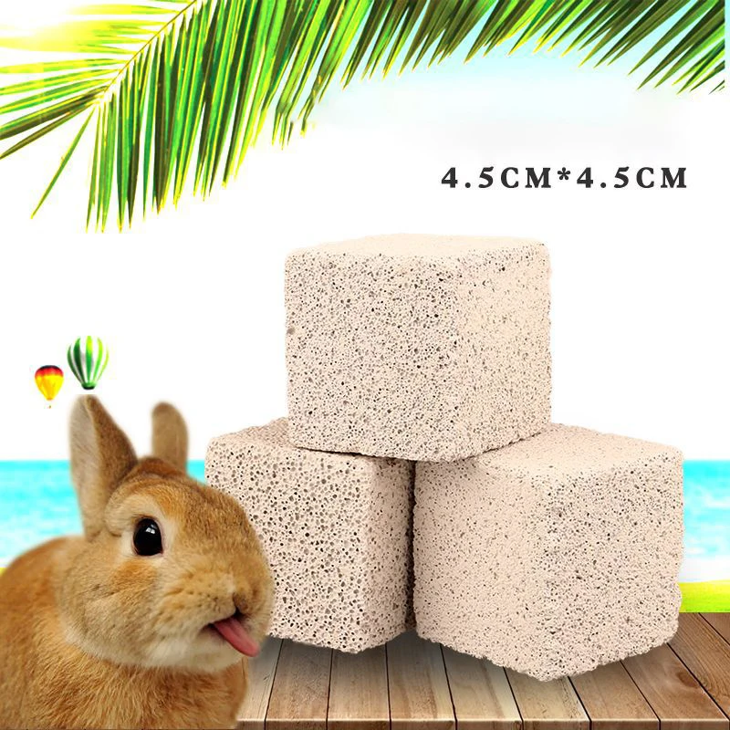 

Natural Volcanic Mineral Molar Stone Chew Toy for Small Pets Hamster Rabbit Chinchilla Guinea Pig Dental Care Teeth Grinding Toy