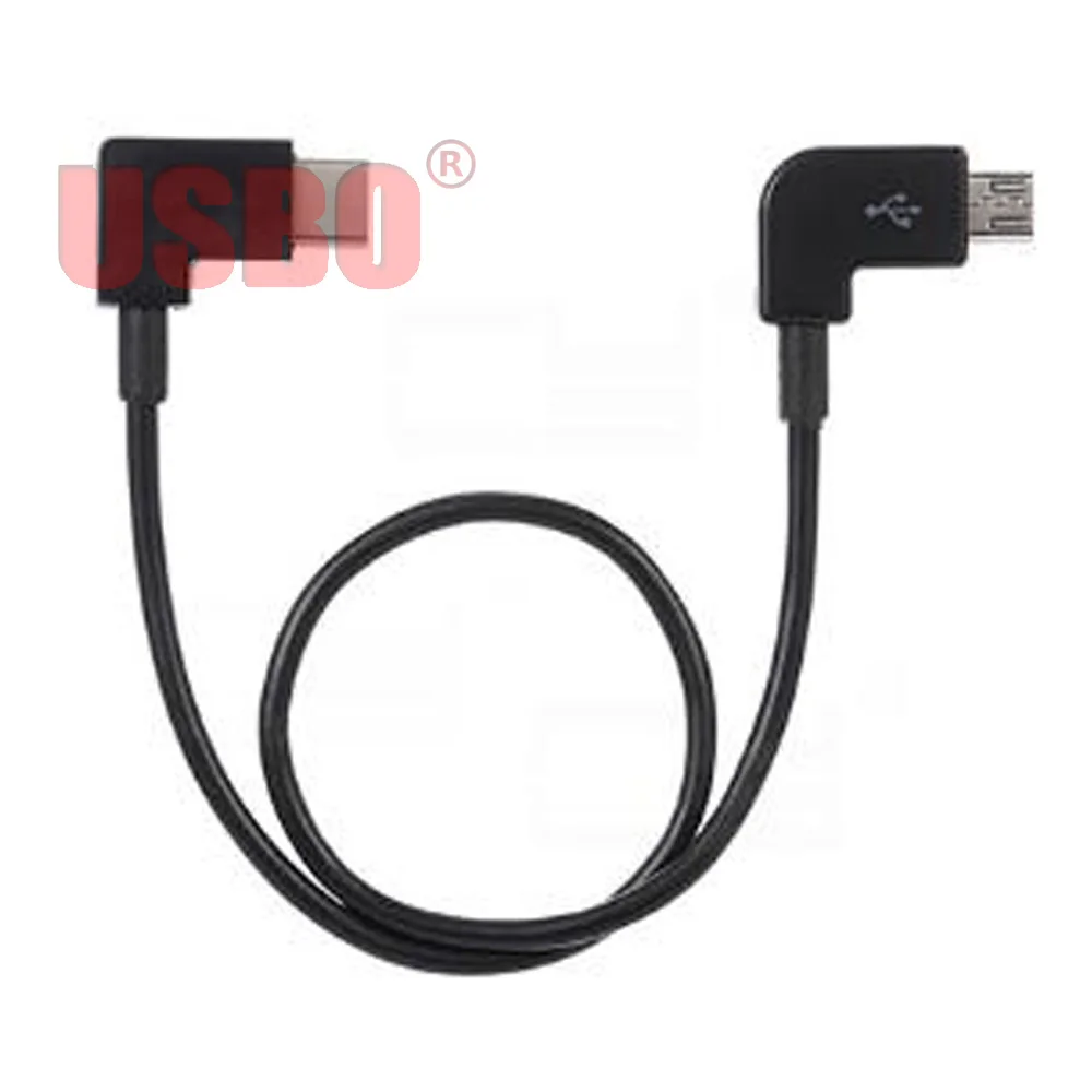 Double 90 Degree Elbow Black 0.3M USB3.1 Type C Micro-USB Male to Male Type C Micro-USB Drone Remote Control Adapter Cable
