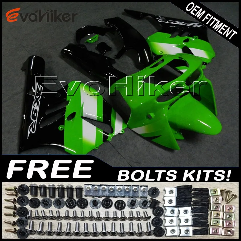 

Custom fairing motorcycle bodywork kit for ZX-9R 1994 1995 1996 1997 ABS motor panels black green