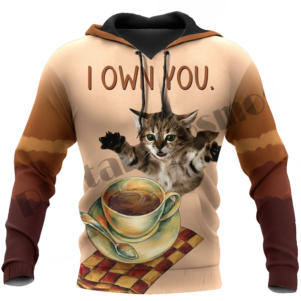 

PLstarCosmos 3DPrint Newfashion Coffee Cat Art Streetwear Long Sleeve Unisex Men/Women Funny Hoodies/Sweatshirt/Zip Style-5