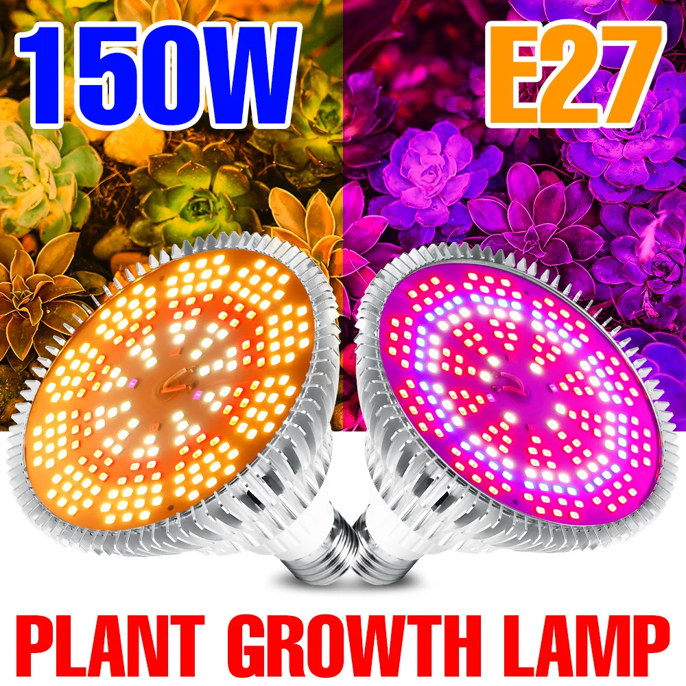 LED Full Spectrum Plant Grow Light E27 220V  Phyto Lamp LED Grow Bulb 50W 80W 100W 150W LED Greenhouse Hydroponic Planting Light