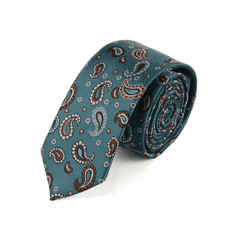 Men\'s Tie Classic Paisley Stripe Vintage Silk Jacquard Necktie Accessories Daily Wear Cravats Wedding Party Gifts Man Necktie