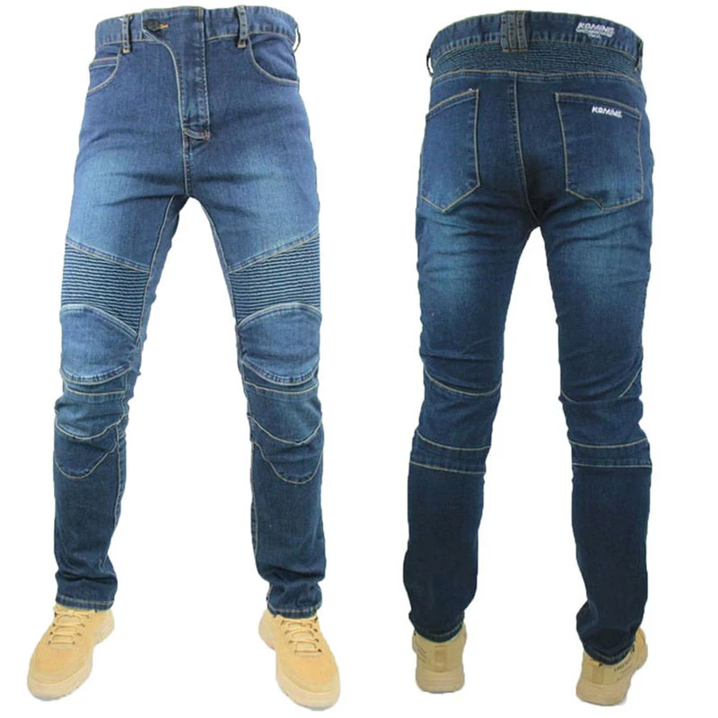 2021 New Motorcycle Riding Pants Men's Motorcycle Slim Pants Anti-fall Belt Protective Gear Racing Handsome Jeans