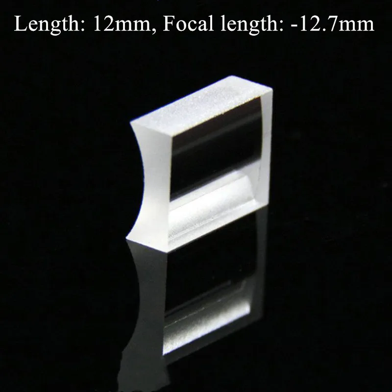 

Optical Glass BK7 12 MM length with focal length -12.7 MM Plano Concave Cylindrical lens Manufacturer