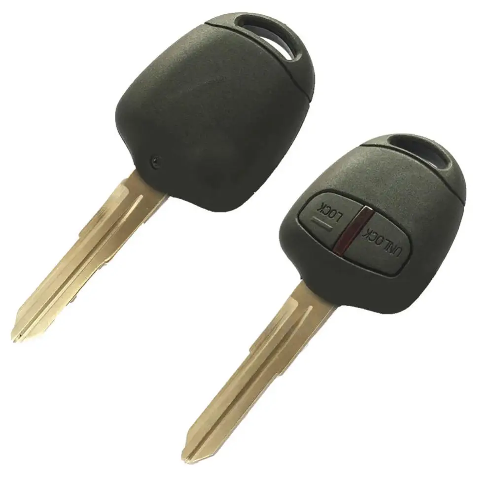 433.92MHz 2 Buttons Car Remote Key Fob with ID46 Chip Uncut Blade for Mitsubishi