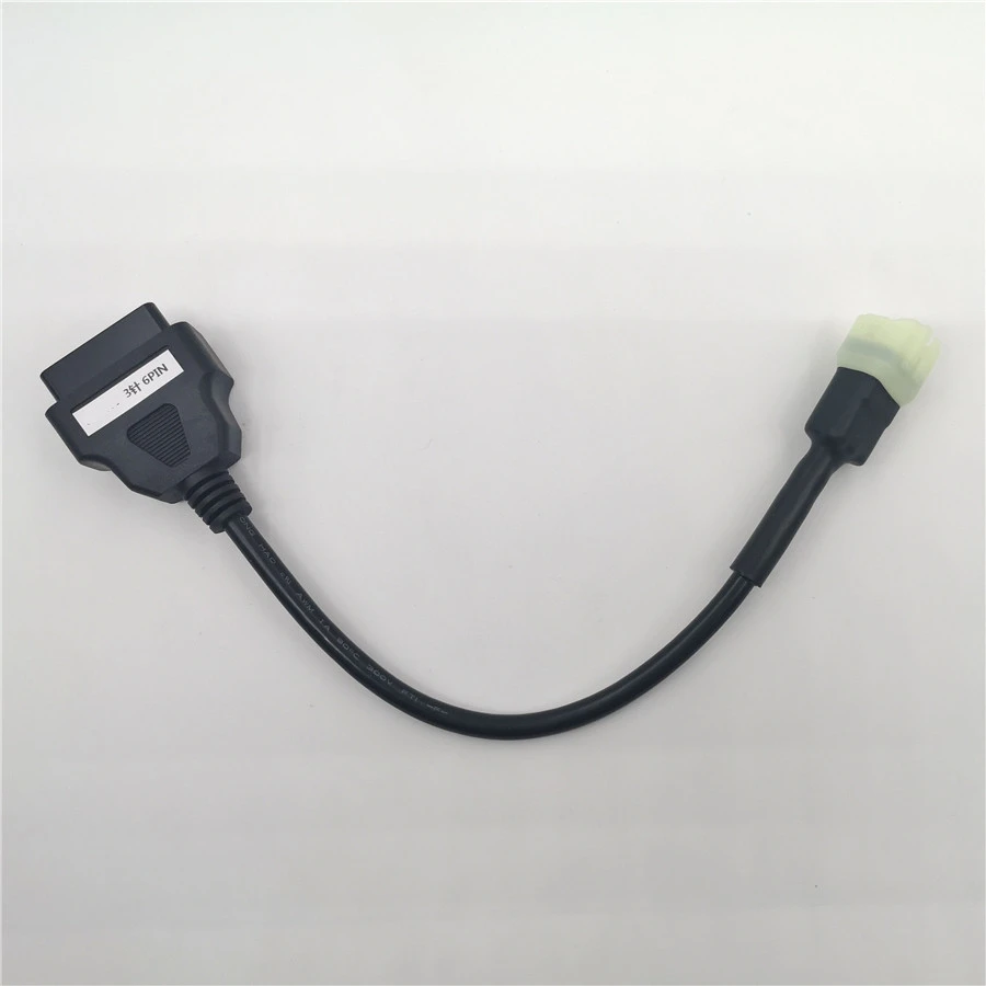 Motorcycle 6 Pin Plug to OBD 2 OBD2 Adapter