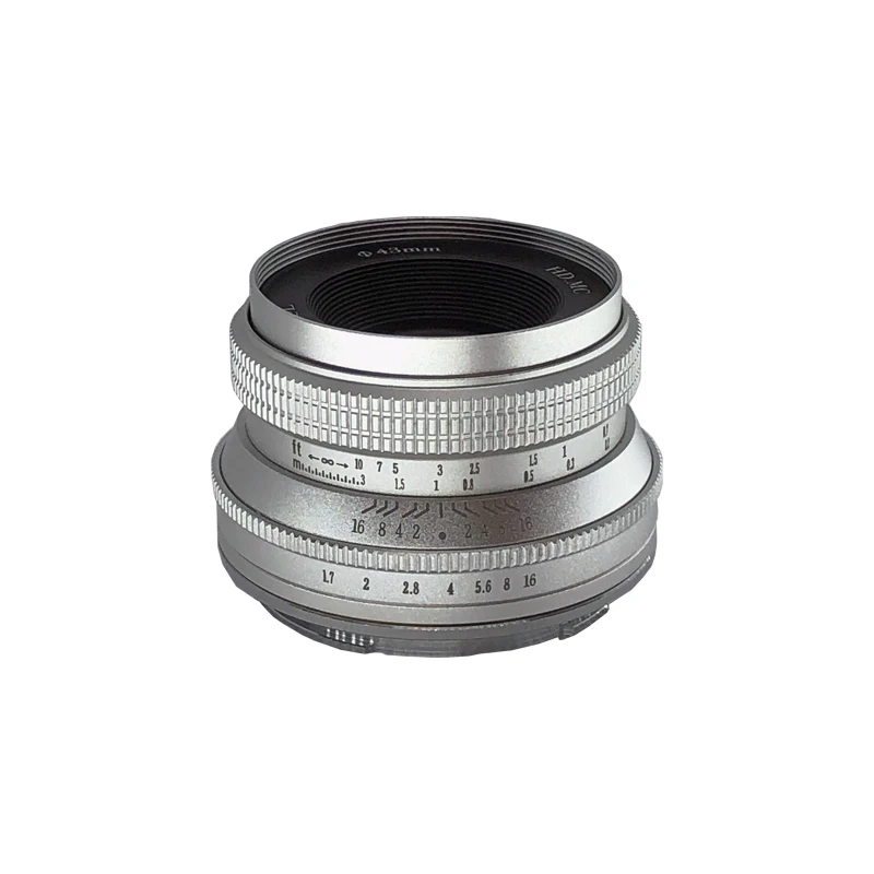 WesleyWSL 25mm F1.7 Lens MF for Sony NEX E-mount  Fuji XF X APS-C Macro 4/3 M4/3 Canon EOS-M EF-M  Mirrorless Camera