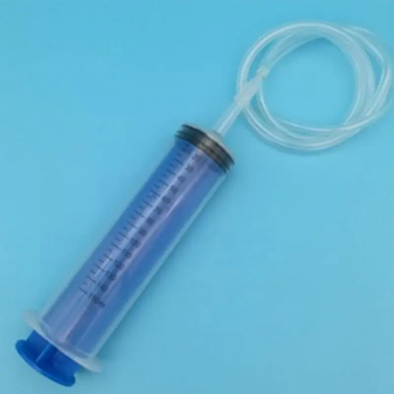 Jeringa de plástico reutilizable para extracción de aceite, jeringa de aceite para líquido Agrícola E, con manguera de 80 cm, G8TB