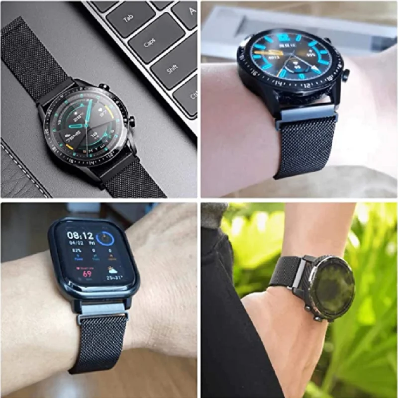 16mm 18mm 20mm 22mm 23mm 24mm Magnetic Strap Quick Release Watchband Bracelet For Huami Huawei Smart watch Samsung Active 2 4044