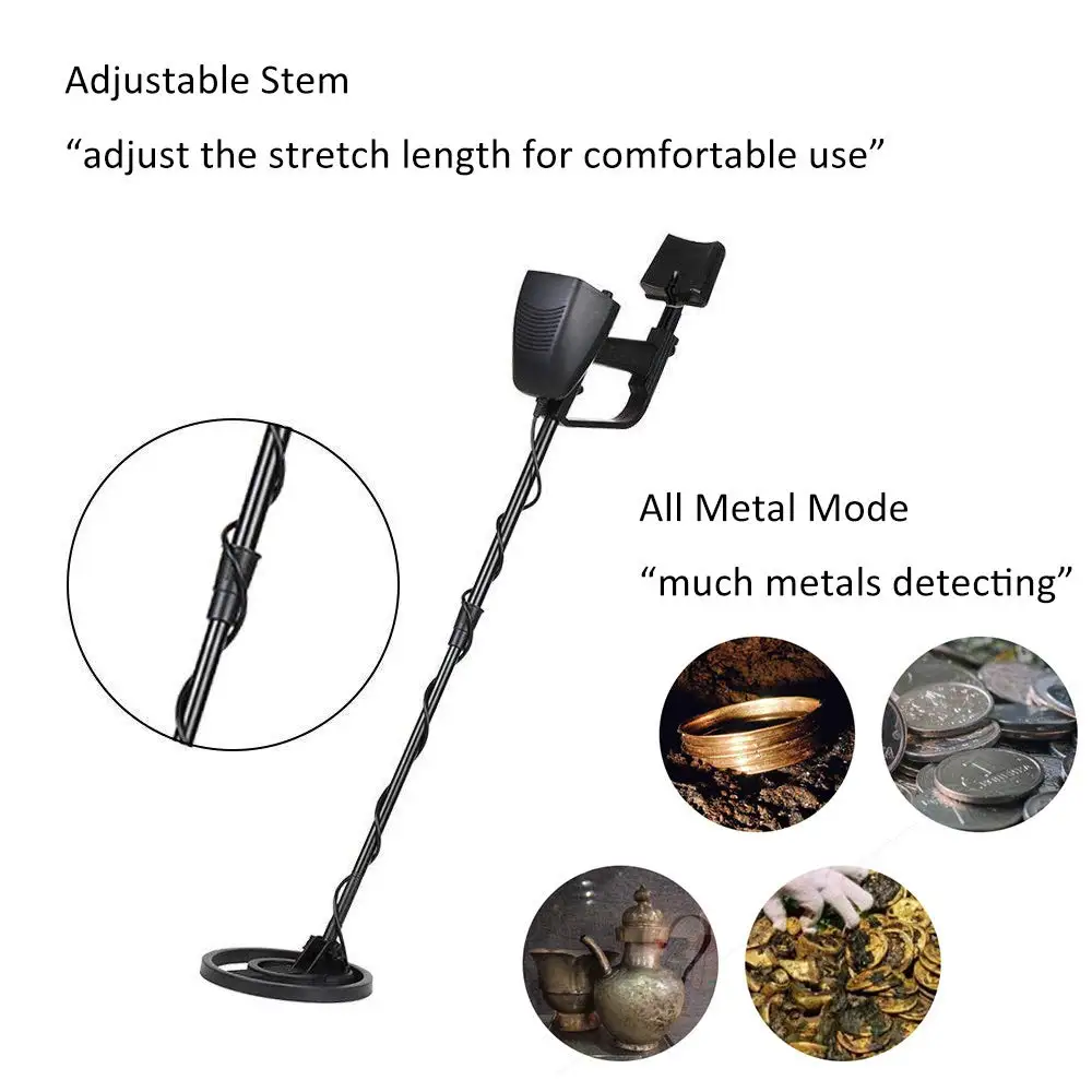 MD-4080 Portable Metal Gold Detector Waterproof Search Coil  DISC ALL METAL and PINPOINT MD4080