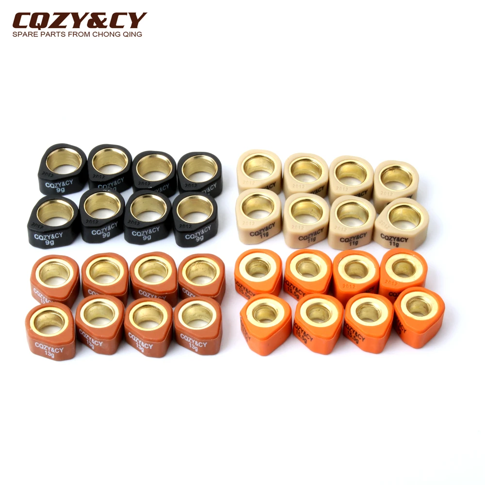 8 szt. Wysokiej jakości ciężarki rolkowe wyścigowe 20x12mm 9g 11g 13g 16g dla Aprilia Leonardo ST 250 1999-2004