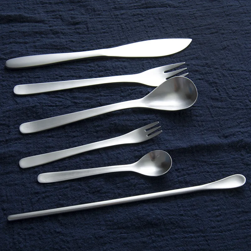 304 Stainless Steel Brushed Cutlery Japanese-style Household Matte Western-Style Tableware