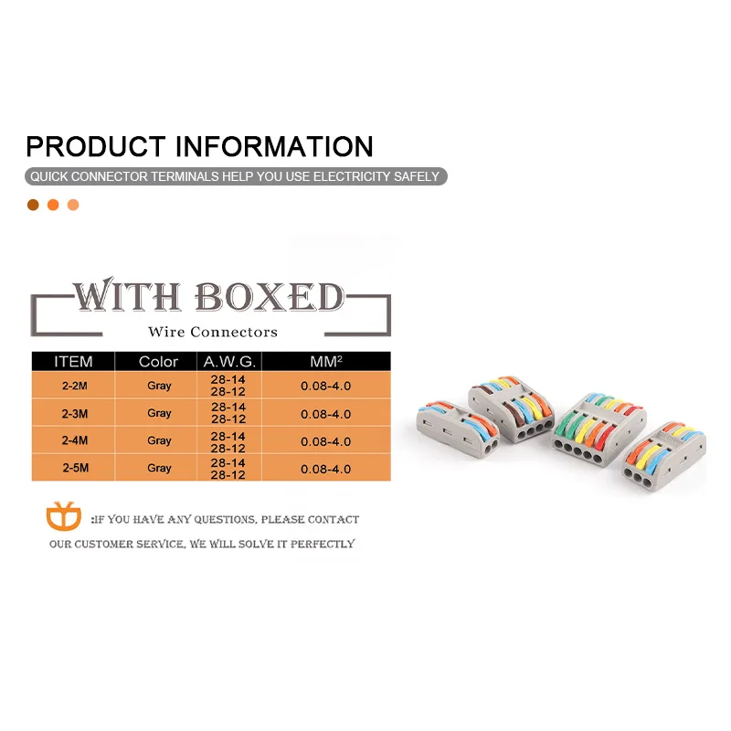 Boxed Quick Butt Universal-Kabelst ecker//Home Elektrokabel Docking-Verbindung Push-In-Kabel klemmen block