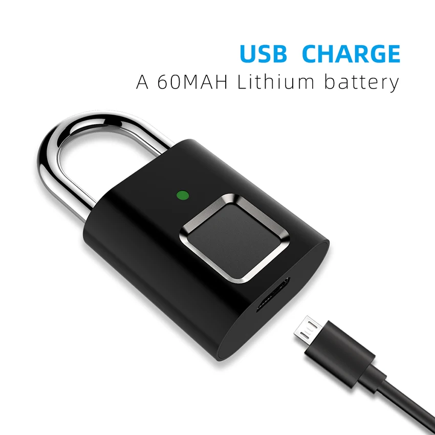 ايميتيك نظام قفل الباب ببصمة الإصبع قفل الذكية قفل بصمة USB قابلة للشحن قفل إلكتروني لخزانة خزانة درج صندوق أمتعة