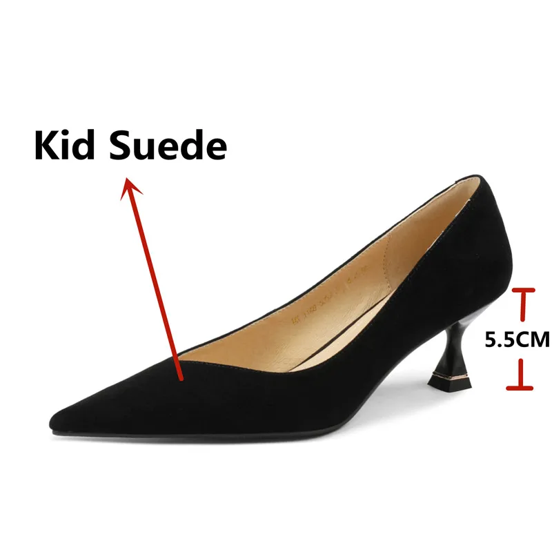 FEDONAS Basic Women Pumps Kid Suede Leather Office Dress Party Prom Elegant Fashion Sexy High Heels Shoes Woman Spring Summer