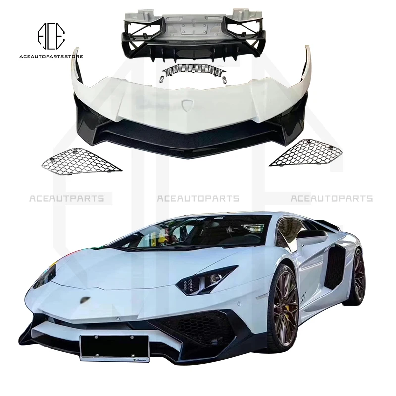 Carbon Fiber Body Kit For Lamborghini Aventador LP700 LP720 Upgrade LP750 SV Style Front Bumper Rear Diffuser Spoiler